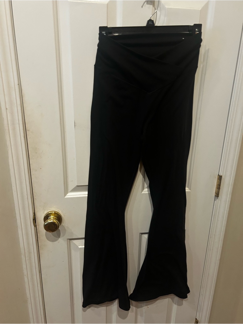offline by aerie cross over-Over Waist Flare Pants